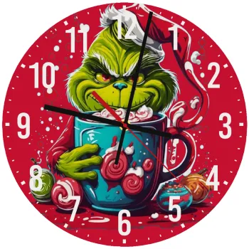Giggling Grinchy Galore, Ρολόι τοίχου ξύλινο (30cm)