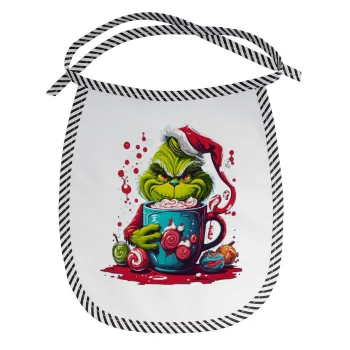 Giggling Grinchy Galore, Σαλιάρα μωρού αλέκιαστη με κορδόνι Μαύρη