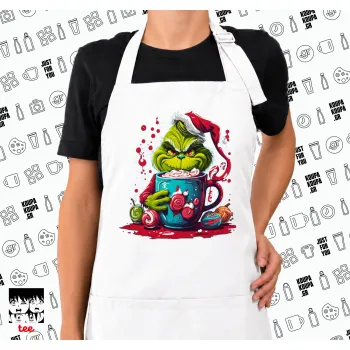 Giggling Grinchy Galore, Ποδιά μακριά Σεφ ολόσωμη με τσέπες white (ΕΝΗΛΙΚΩΝ)