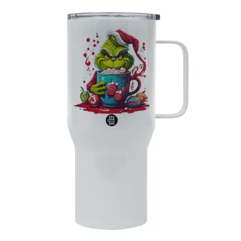 Giggling Grinchy Galore, Tumbler με καπάκι, διπλού τοιχώματος (θερμό) 750L