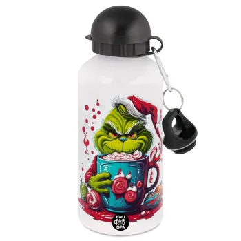 Giggling Grinchy Galore, Μεταλλικό παγούρι νερού, Λευκό, αλουμινίου 500ml