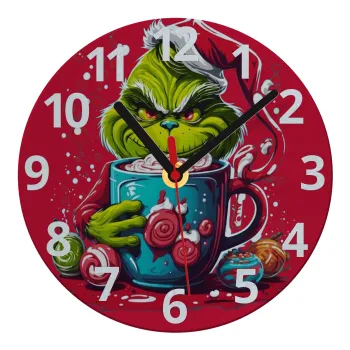 Giggling Grinchy Galore, Ρολόι τοίχου γυάλινο (20cm)