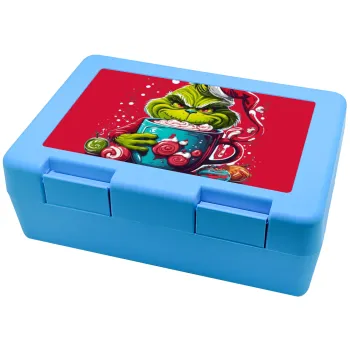 Giggling Grinchy Galore, Παιδικό δοχείο κολατσιού ΓΑΛΑΖΙΟ 185x128x65mm (BPA free πλαστικό)
