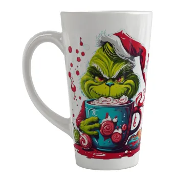 Giggling Grinchy Galore, Κούπα κωνική Latte Μεγάλη, κεραμική, 450ml