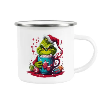 Giggling Grinchy Galore, Κούπα Μεταλλική εμαγιέ λευκη 360ml