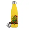 Μεταλλικό παγούρι θερμός Κίτρινος (Stainless steel), διπλού τοιχώματος, 500ml