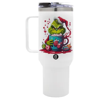 Giggling Grinchy Galore, Mega Tumbler με καπάκι, διπλού τοιχώματος (θερμό) 1,2L