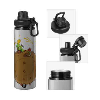 The Little prince planet, Metallic water bottle with safety cap, 850ml aluminum