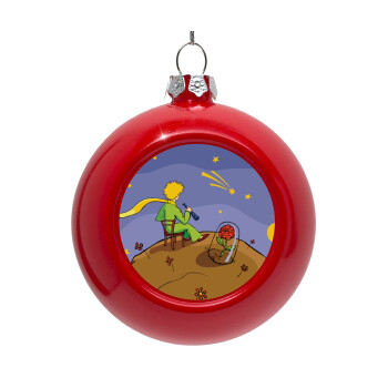 The Little prince planet, Red Christmas tree ornament bauble 8cm