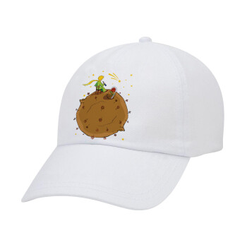 Ο μικρός πρίγκιπας planet, Καπέλο Baseball Λευκό (5-φύλλο, unisex)