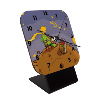 The Little prince planet, Quartz Table clock in natural wood (10cm)