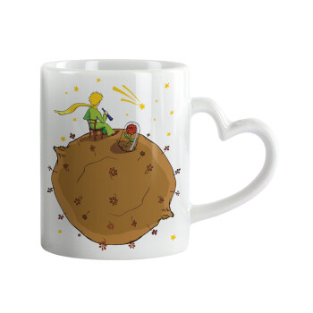 The Little prince planet, Mug heart handle, ceramic, 330ml