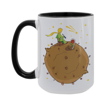 Ο μικρός πρίγκιπας planet, Κούπα Mega 15oz, κεραμική Μαύρη, 450ml