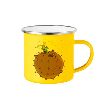 Ο μικρός πρίγκιπας planet, Κούπα Μεταλλική εμαγιέ Κίτρινη 360ml