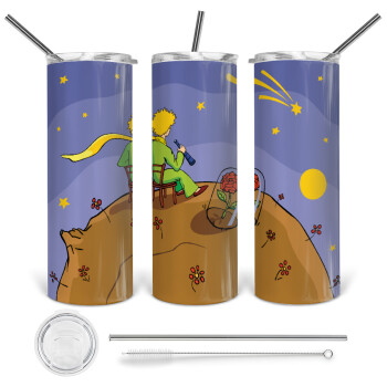 The Little prince planet, 360 Eco friendly stainless steel tumbler 600ml, with metal straw & cleaning brush