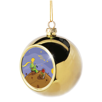 The Little prince planet, Χριστουγεννιάτικη μπάλα δένδρου Χρυσή 8cm