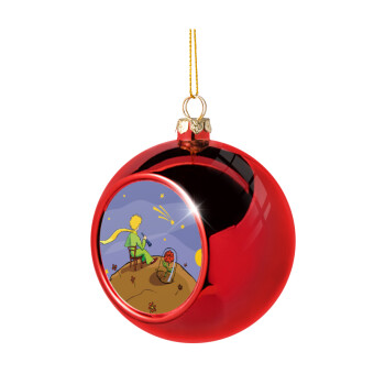 The Little prince planet, Χριστουγεννιάτικη μπάλα δένδρου Κόκκινη 8cm