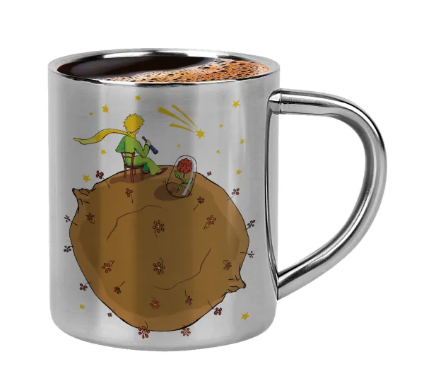 The Little prince planet — Double-wall metal cup for espresso (220ml)