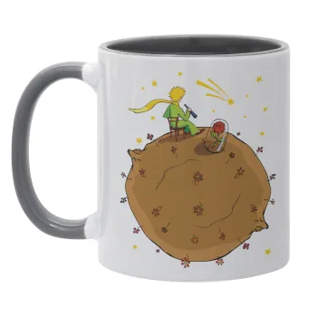 The Little prince planet, Mug colored grey, ceramic, 330ml