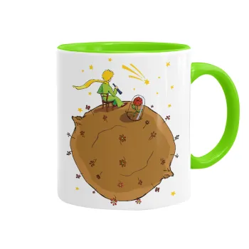 The Little prince planet, Mug colored light green, ceramic, 330ml