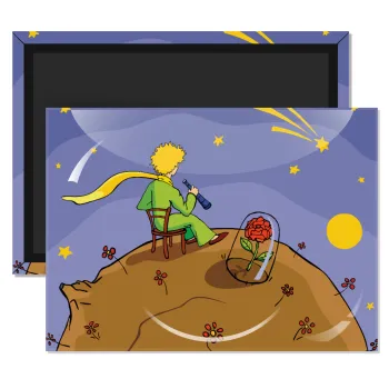 The Little prince planet, Ορθογώνιο μαγνητάκι ψυγείου διάστασης 9x6cm