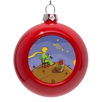 The Little prince planet, Red Christmas tree ornament bauble 8cm
