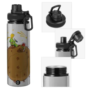 Ο μικρός πρίγκιπας planet, Μεταλλικό παγούρι νερού με καπάκι ασφαλείας, αλουμινίου 850ml