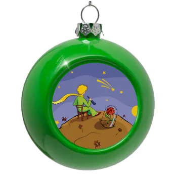 The Little prince planet, Green Christmas tree ornament bauble 8cm