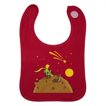 The Little prince planet, Σαλιάρα με Σκρατς Κόκκινη 100% Organic Cotton (0-18 months)