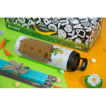 The Little prince planet, Easter candle,Travel Tumbler 2 Lids, with metal straw & cleaning brush & aromatic flat candle (30cm) (BLUE)