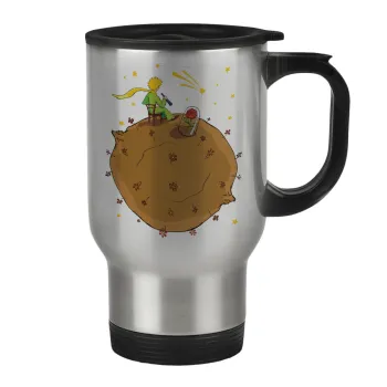 The Little prince planet, Stainless steel travel mug with lid, double wall 450ml