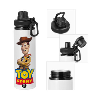 Woody cowboy, Metal water bottle with safety cap, aluminum 850ml