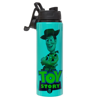 Woody cowboy, Metallic water bottle with safety lid, 850ml aluminum