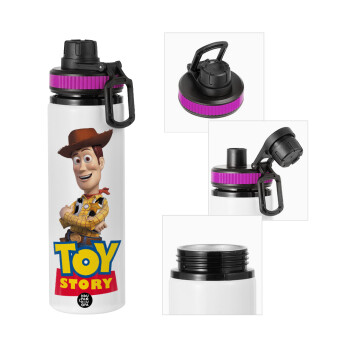 Woody cowboy, Metallic water bottle with safety lid, 850ml aluminum
