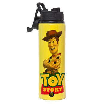 Woody cowboy, Metallic water bottle with safety lid, 850ml aluminum