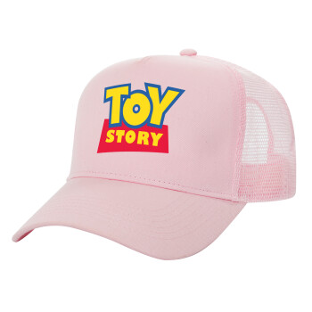 Woody cowboy, Καπέλο Ενηλίκων Structured Trucker, με Δίχτυ, ΡΟΖ (100% ΒΑΜΒΑΚΕΡΟ, ΕΝΗΛΙΚΩΝ, UNISEX, ONE SIZE)