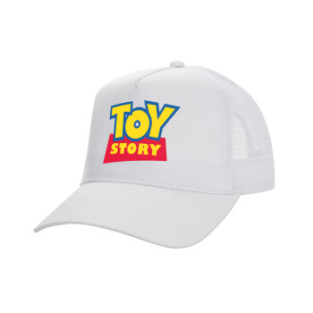 Woody cowboy, Καπέλο Ενηλίκων Structured Trucker, με Δίχτυ, ΛΕΥΚΟ (100% ΒΑΜΒΑΚΕΡΟ, ΕΝΗΛΙΚΩΝ, UNISEX, ONE SIZE)