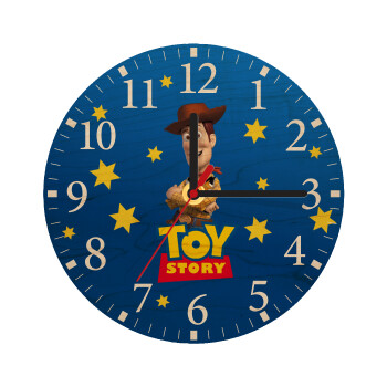 Woody cowboy, Ρολόι τοίχου ξύλινο plywood (20cm)