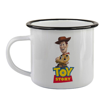 Woody cowboy, Κούπα εμαγιέ με μαύρο χείλος 360ml