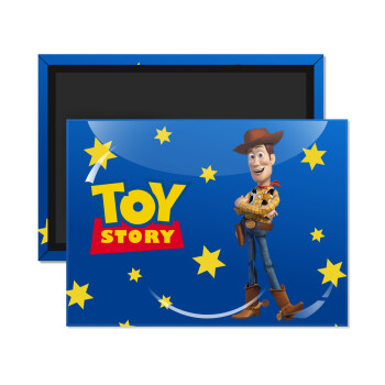 Woody cowboy, Ορθογώνιο μαγνητάκι ψυγείου διάστασης 9x6cm