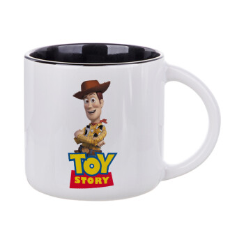 Woody cowboy, Κούπα κεραμική 400ml Λευκή/Μαύρη