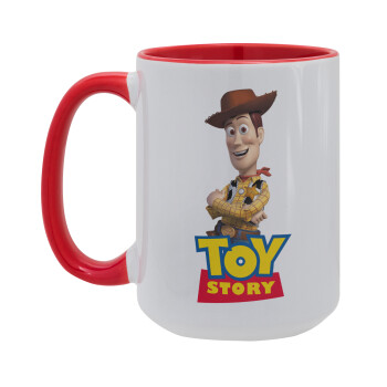 Woody cowboy, Κούπα Mega 15oz, κεραμική Κόκκινη, 450ml