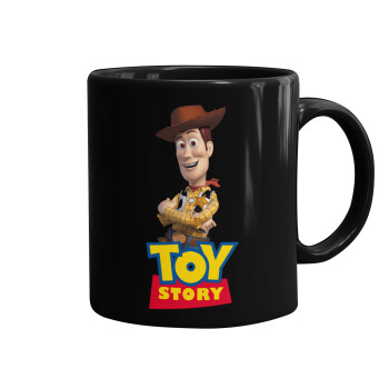 Woody cowboy, Mug black, ceramic, 330ml