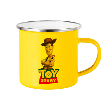 Woody cowboy, Κούπα Μεταλλική εμαγιέ Κίτρινη 360ml