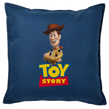 Woody cowboy, Sofa cushion Blue 50x50cm includes filling