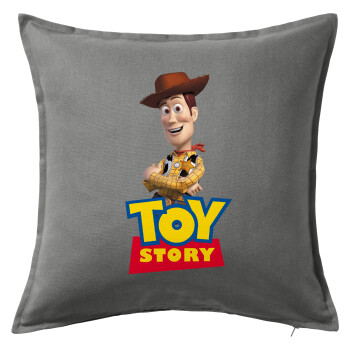 Woody cowboy, Sofa cushion Grey 50x50cm includes filling