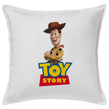 Woody cowboy, Sofa cushion White 50x50cm includes filling