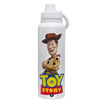 Woody cowboy, 1L Stainless Steel Thermal Bottle with Phone Holder & Double Wall Insulation