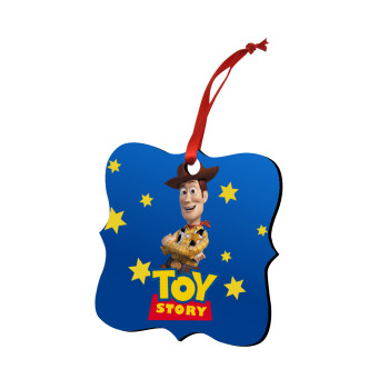 Woody cowboy, Christmas ornament polygon wooden 7.5cm