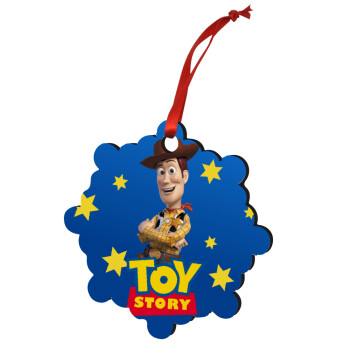 Woody cowboy, Christmas ornament snowflake wooden 7.5cm